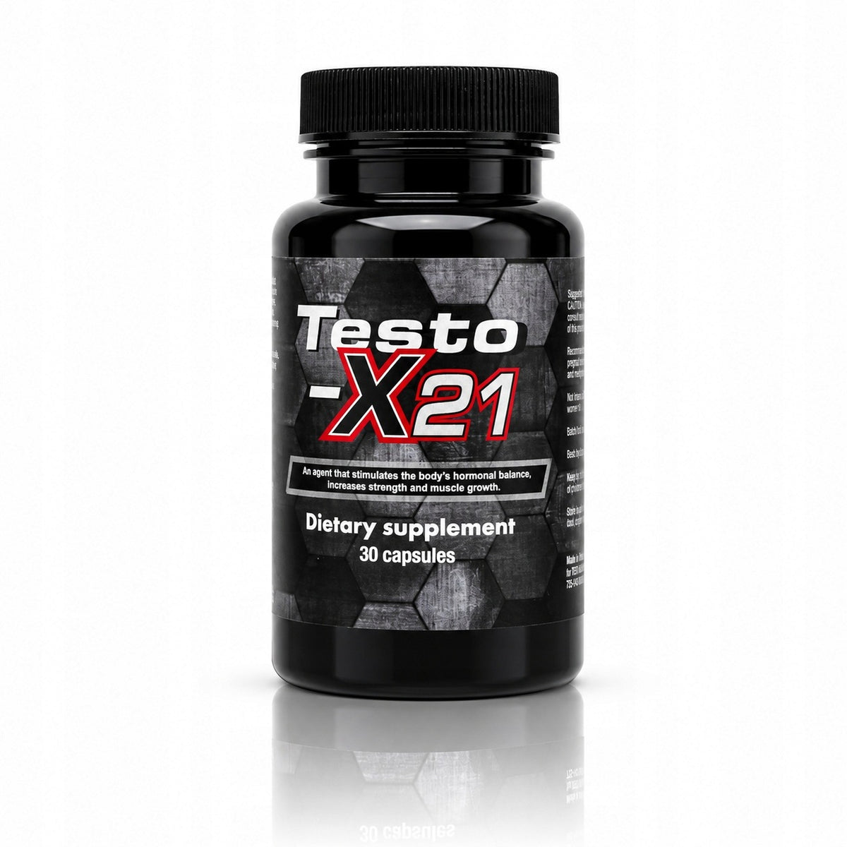 Testosterone Testo-x21 strong for mass sculpture strength beta sitosterol maca