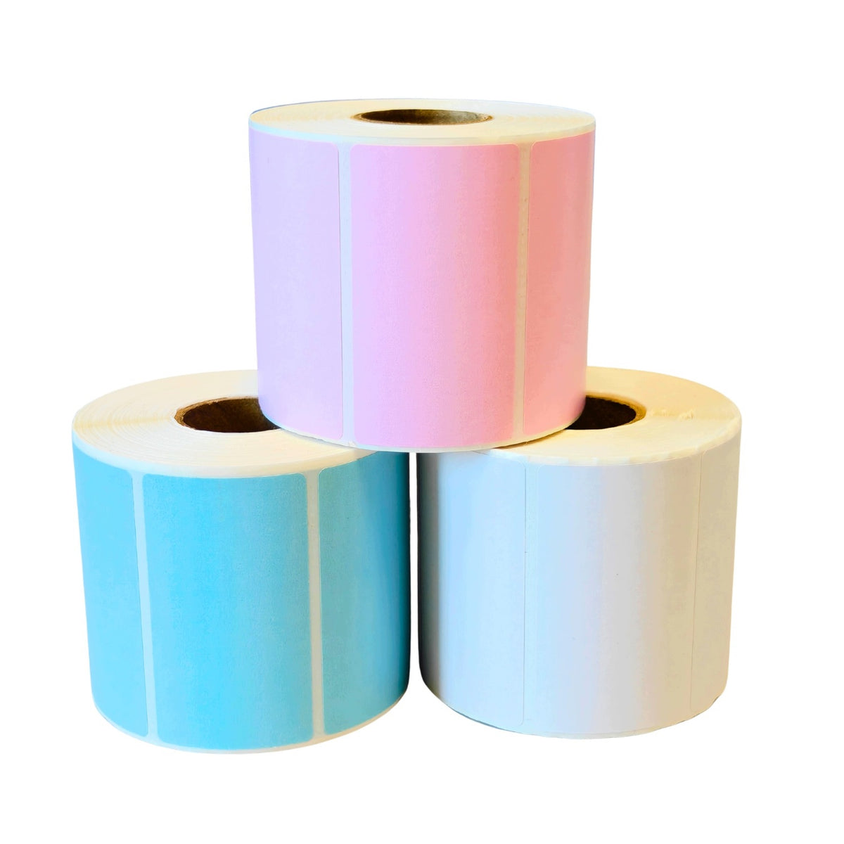 Thermal labels 58x33 mm 3 rolls set of colorful stickers