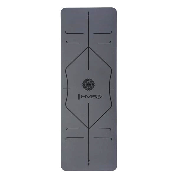 Thick Non-Slip Mat Soft Fitness Yoga Exercise Mat + Handle Color gray