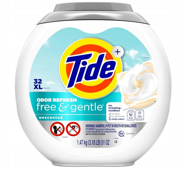 Tide Odor Refresh Free & Gentle 32 Pack - Laundry Capsules Trade name other