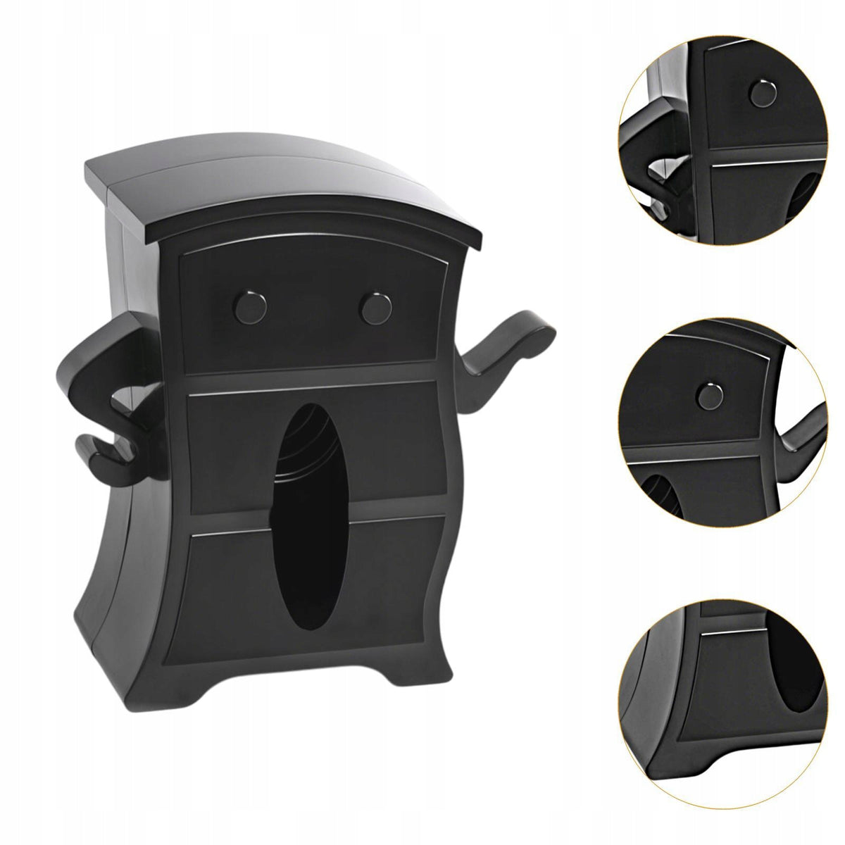Tissue Box Holder Unique Creative Practical Portable Toilet Paper Black Packaging status original