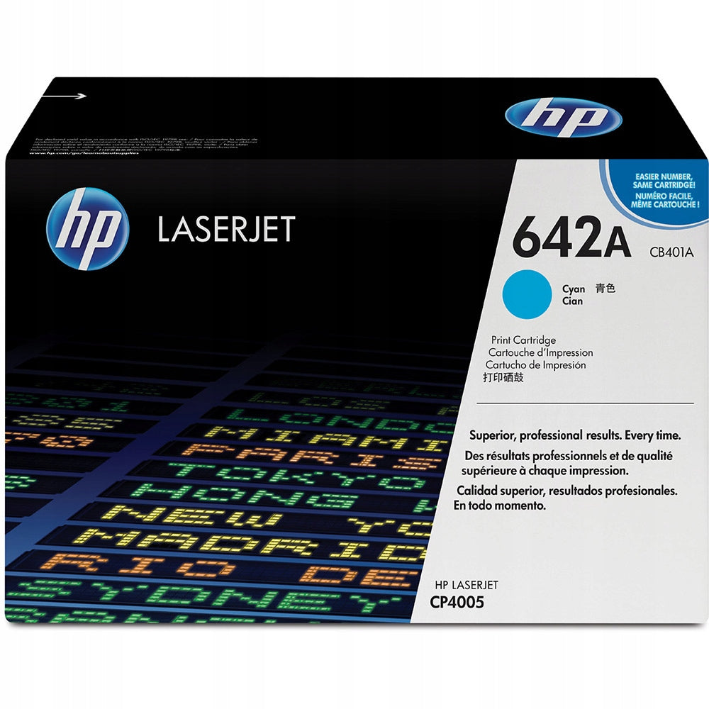 Toner cartridge HP 642A Blue Cyan CB401A Genuine for CP4005 CP4005n CP4005dn Packaging status original