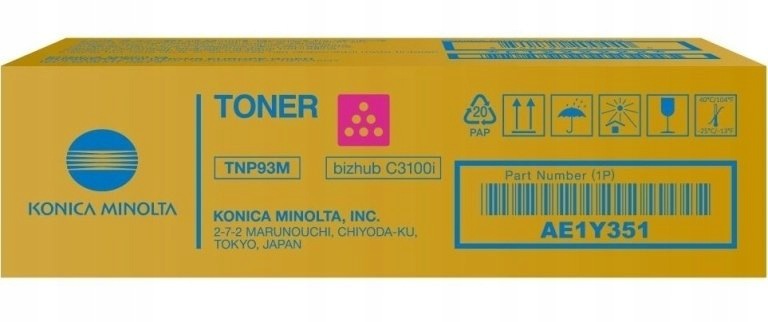 Toner cartridge TNP93M AE1Y351 Minolta Bizhub C3100i 4k (AE1Y351) Magenta Color red (magenta)
