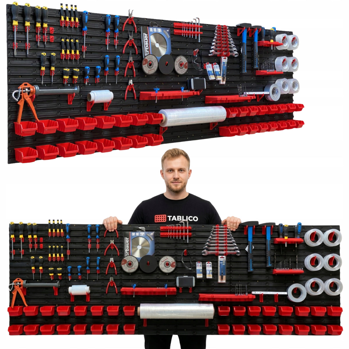 Tool Board Workshop Wall Tool Organizer with Cuvettes