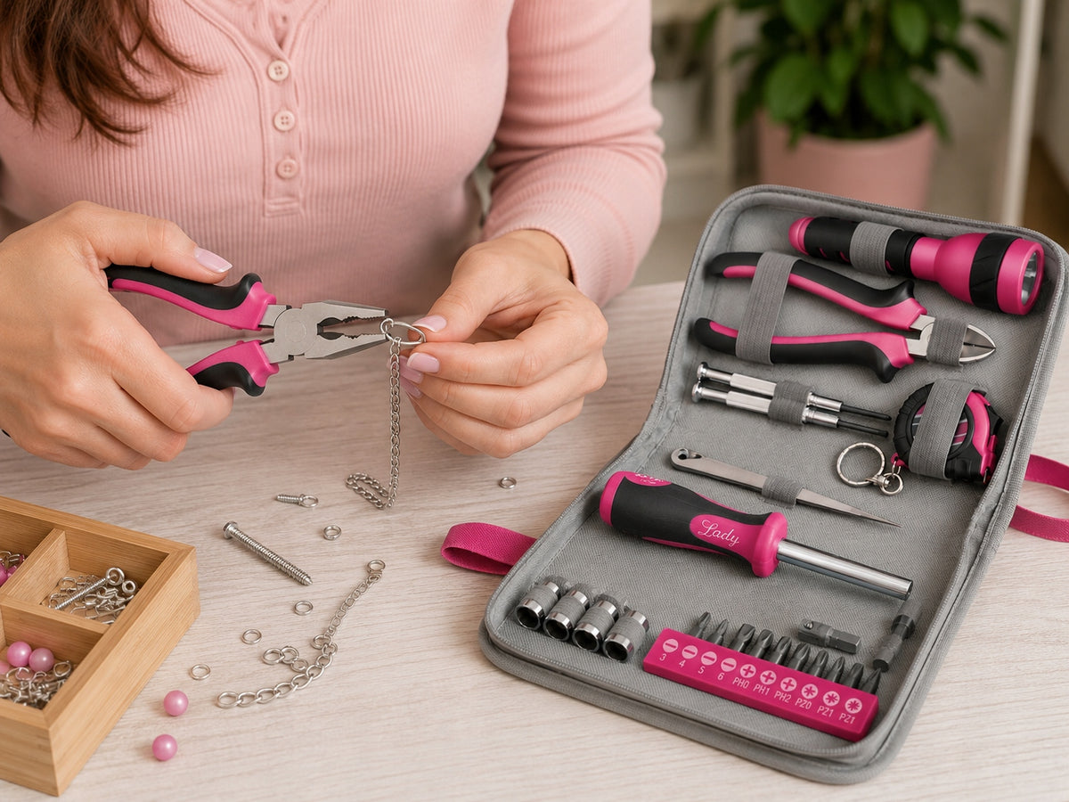 Tool Set 23 Elements Pink Compact Tool Set For Women Packaging status original