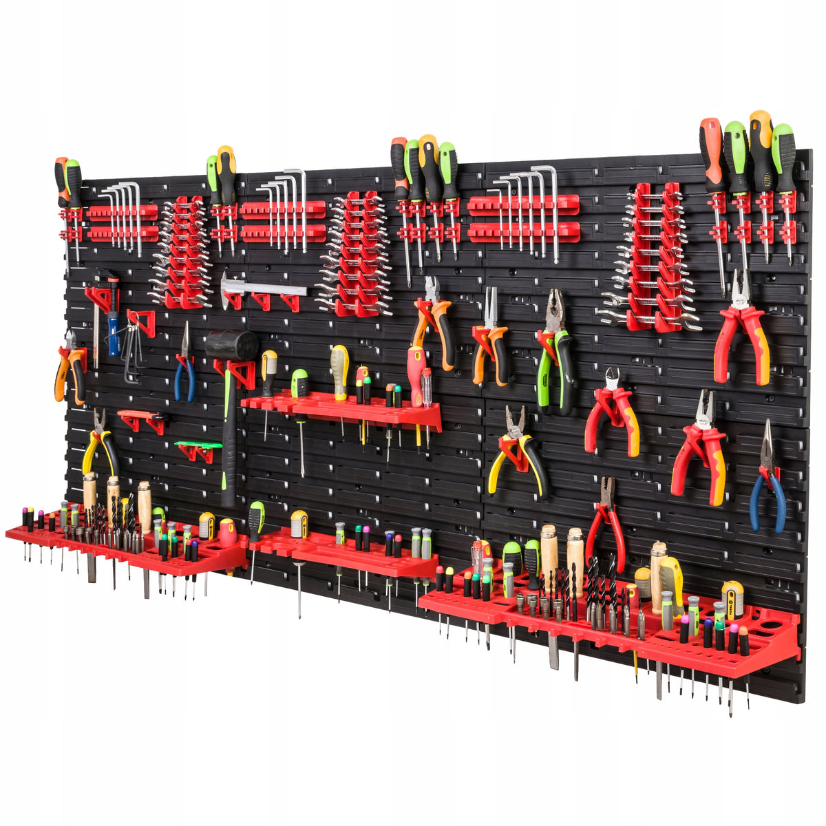 Tool board 172 x 78 cm workshop wall Color black