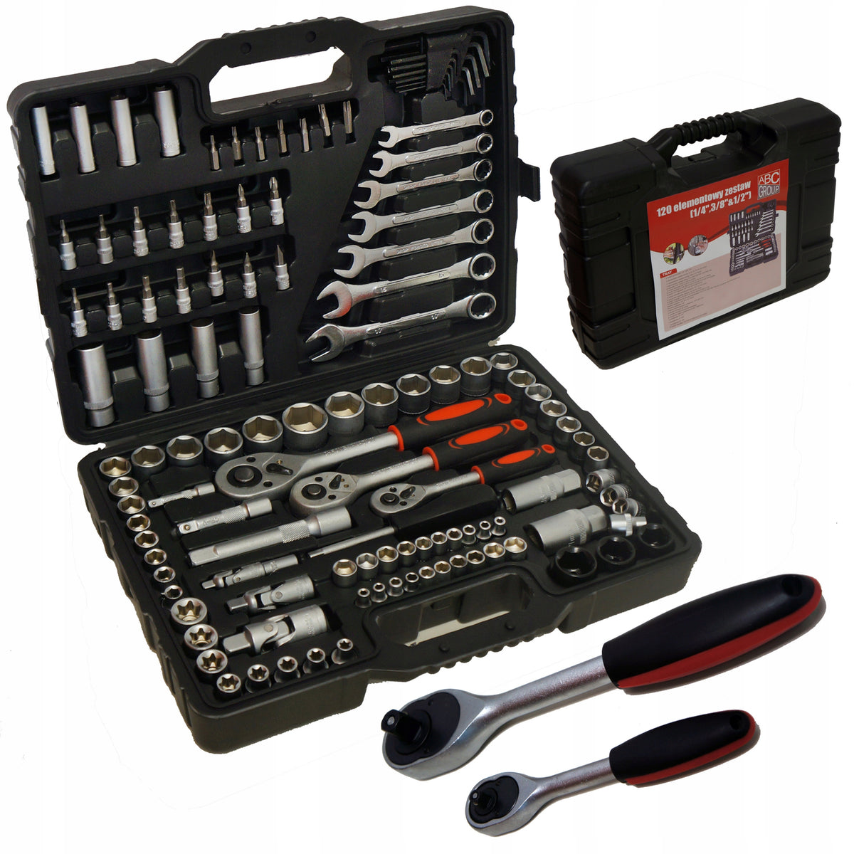 Tool set 120 elements 1/2 1/4 3/8 GIFT