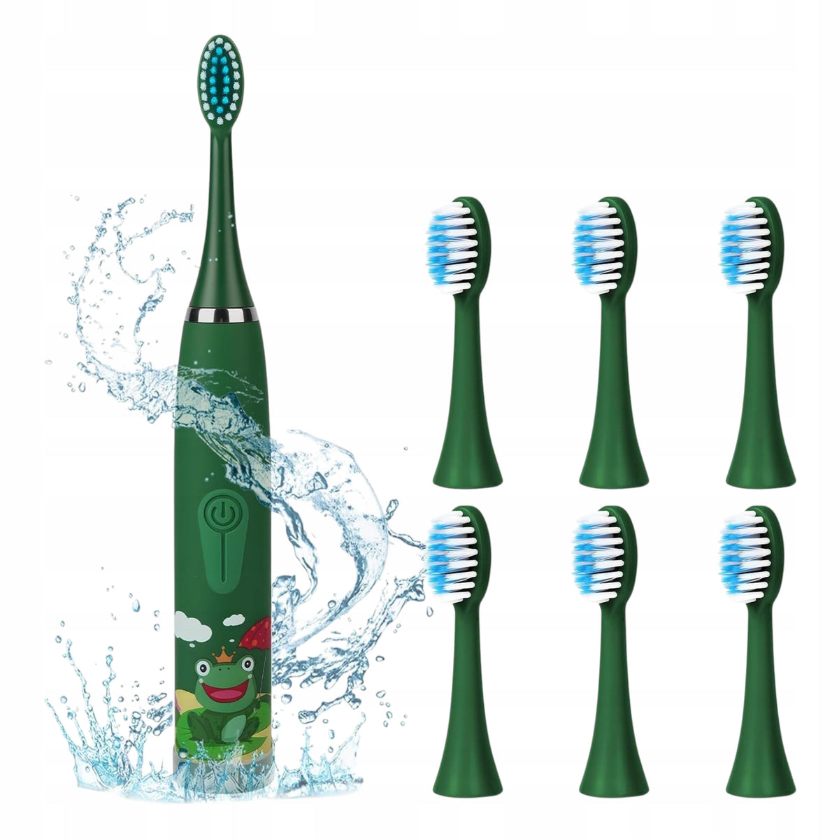 Toothbrush Electric Sonic For Children 6 Tips Frog USB C