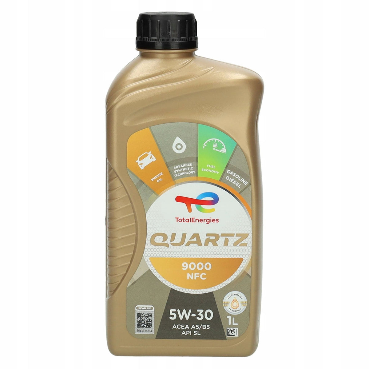 Total Future 9000 NFC 5w30 1L Engine Oil Packaging status original