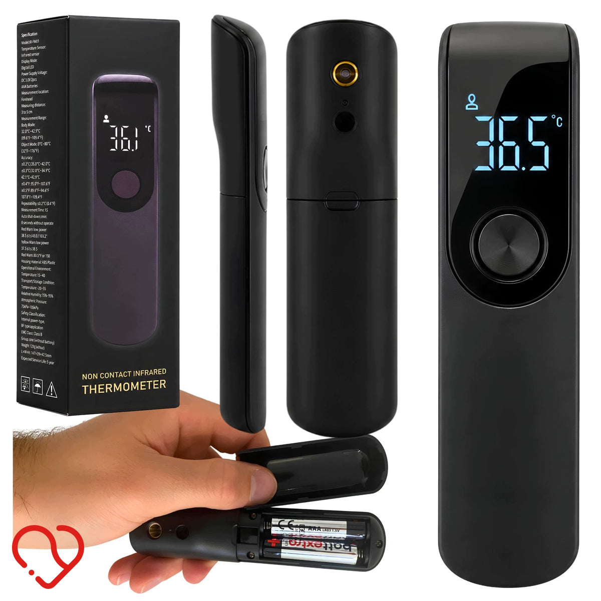 Touchless Forehead Thermometer Fast Infrared Digital Measurement for Home