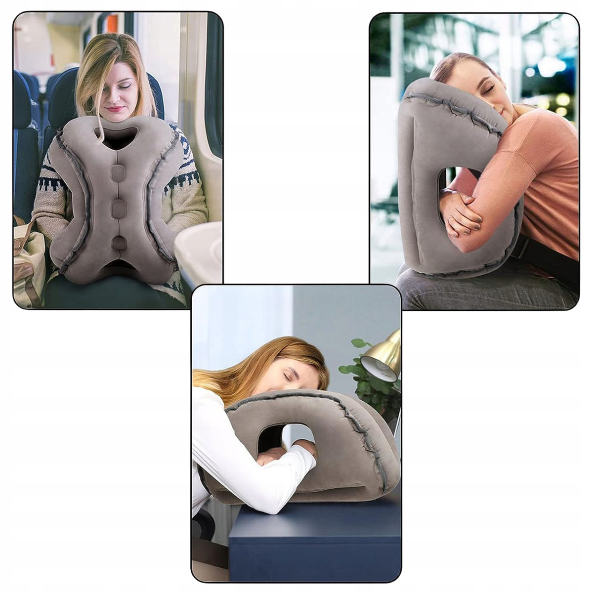 Travel Pillow For Sleeping Airplane Train Car Inflatable Packaging status original