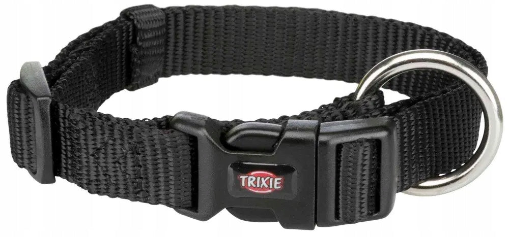 Trixie - Premium adjustable collar, nylon S-M black