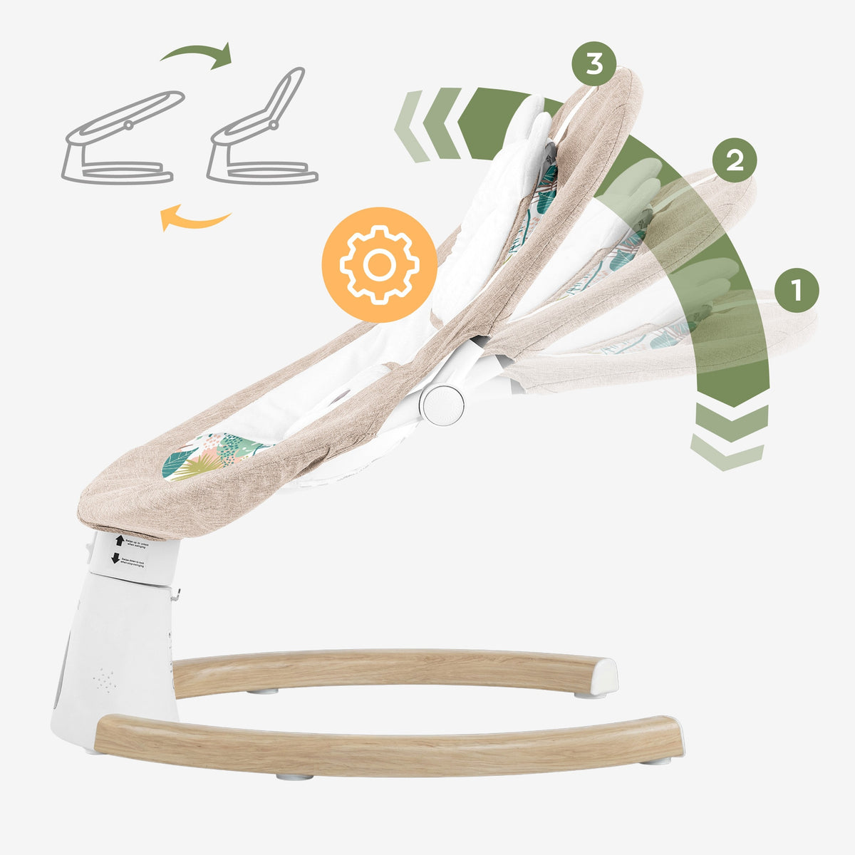 Tulano Deckchair ELECTRIC ROCKER Bluetooth Music Remote Control ASTRID Beige Manufacturer code TN-ASTIRD 35 BEIGE