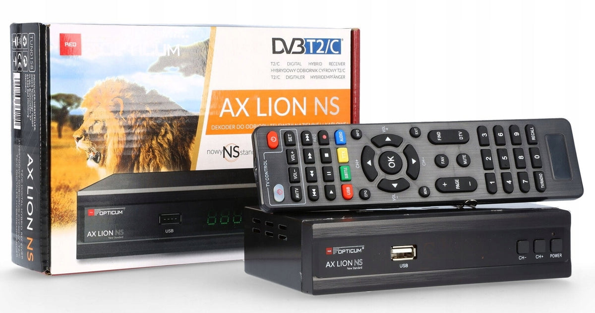 Tuner Decoder Cable DVB-C DVB-T2 Digital Terrestrial TV Opticum