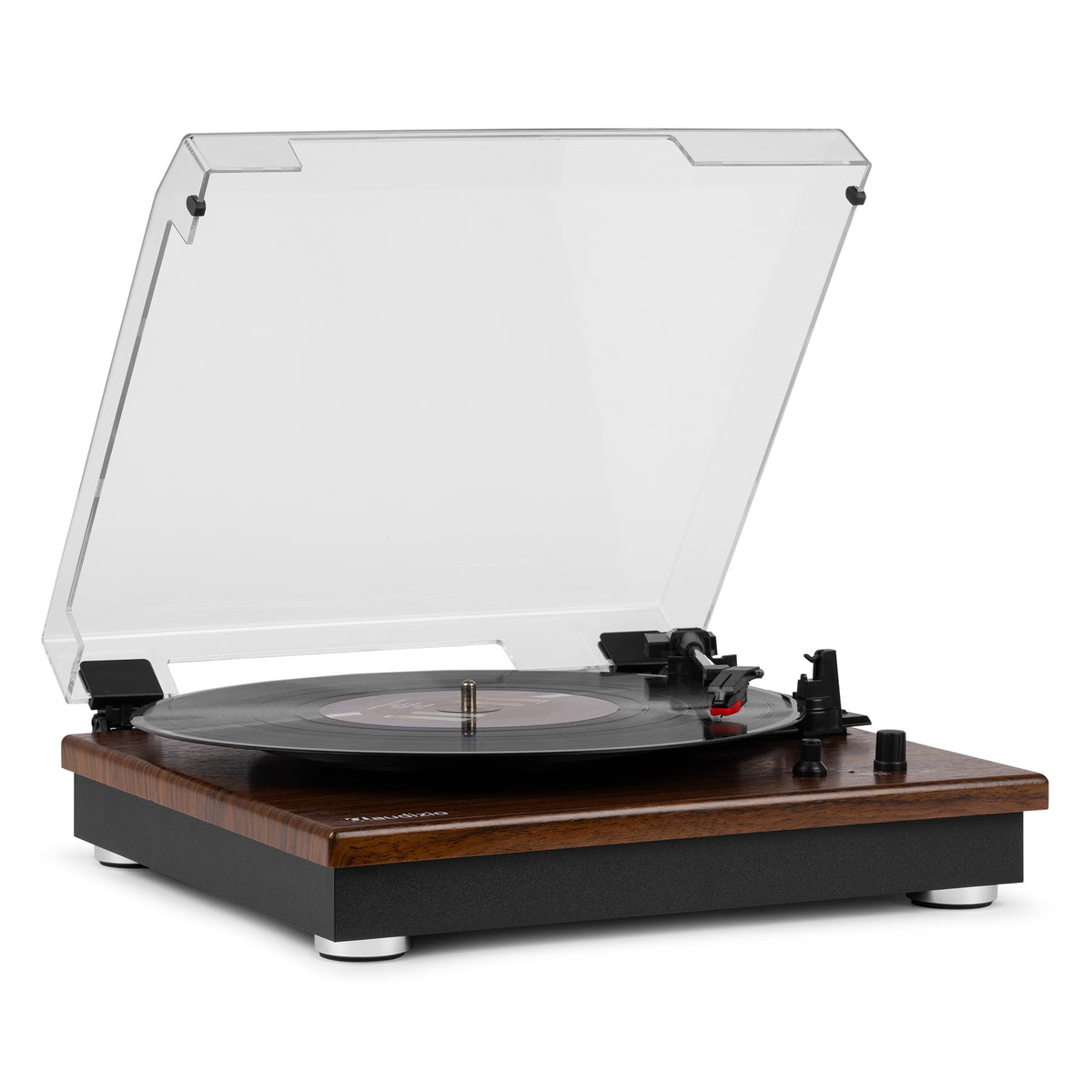Turntable Audizio with BT input/output dark wood