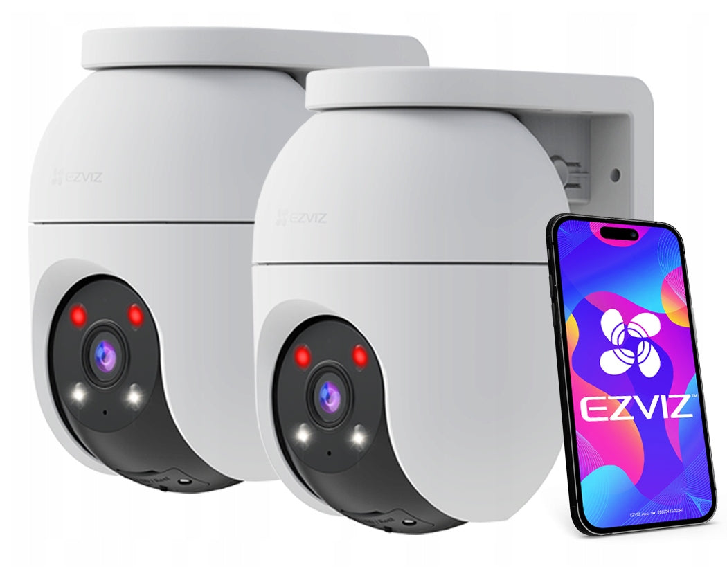 Two Cameras EZVIZ 8MPX C8c 4K Rotating External AI Detection Tracking Packaging status original
