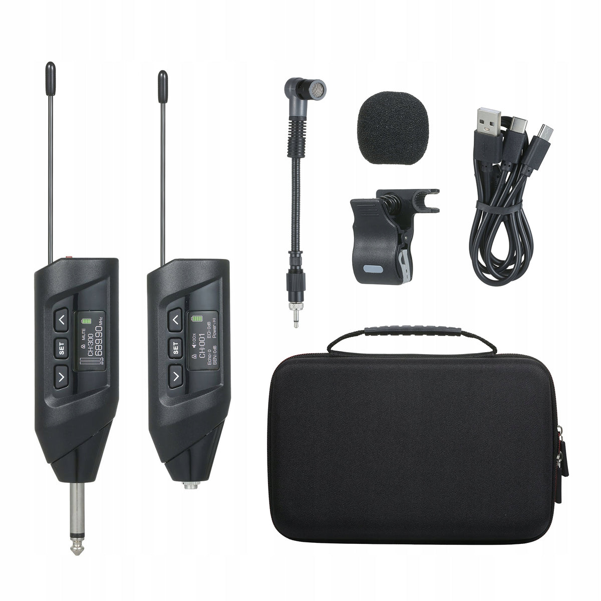 UHF Saxophone Wireless TFT Digital Display R7 Microphone System