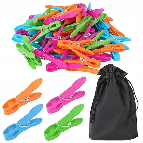 UNDERWEAR PAPER CLIPS PLASTIC WINDPROOF SET OF 60 PCS plastic