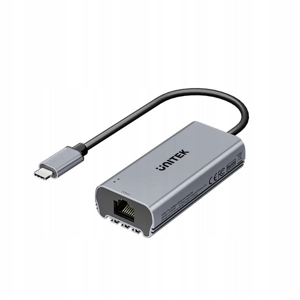 UNITEK U1343AGY01 Aluminum USB-C to RJ45 5Gbps Adapter LEDs Packaging status original