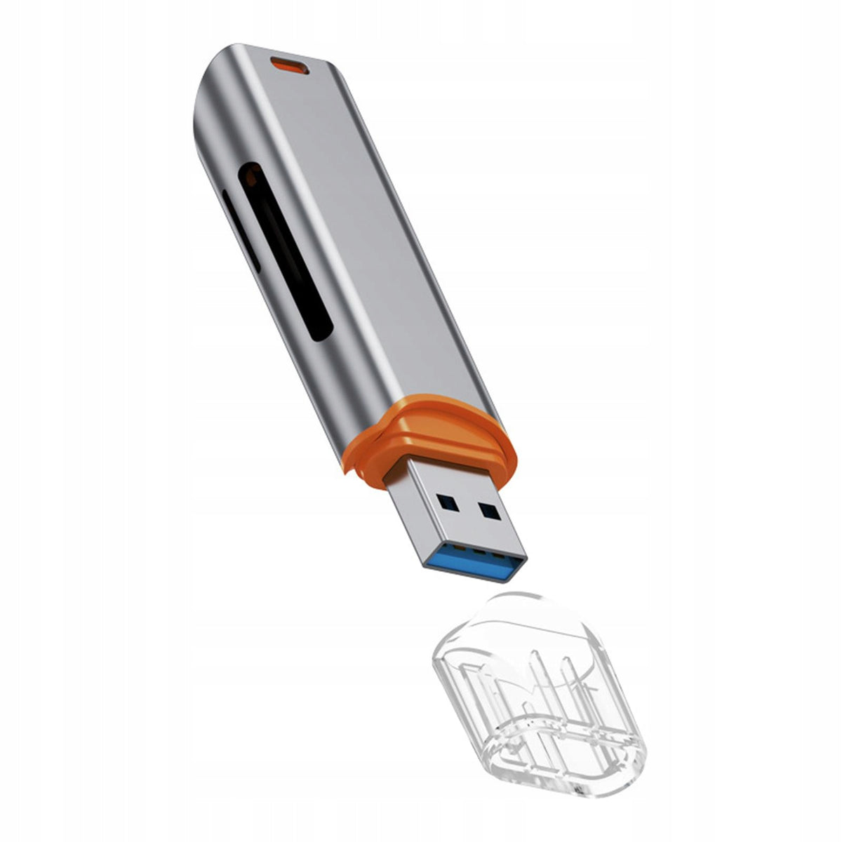 USB 3.0 Card Reader, Portable USB A Interface, Practical Professional Gray Packaging status original