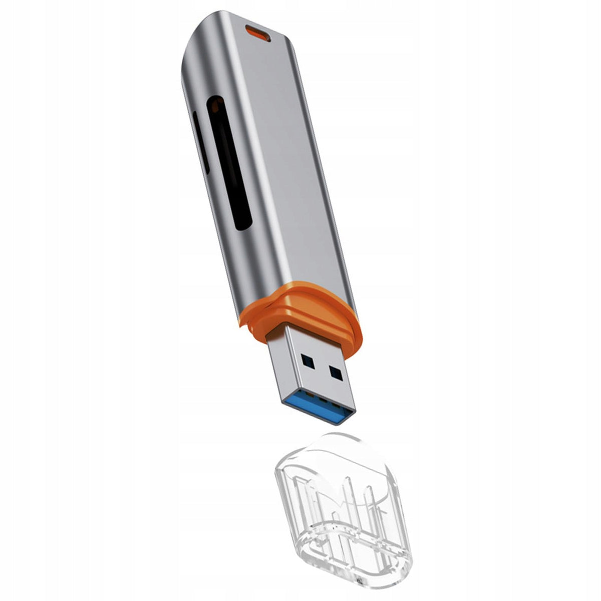 USB 3.0 Card Reader Professional Practical Multifunctional Replacement Gray
