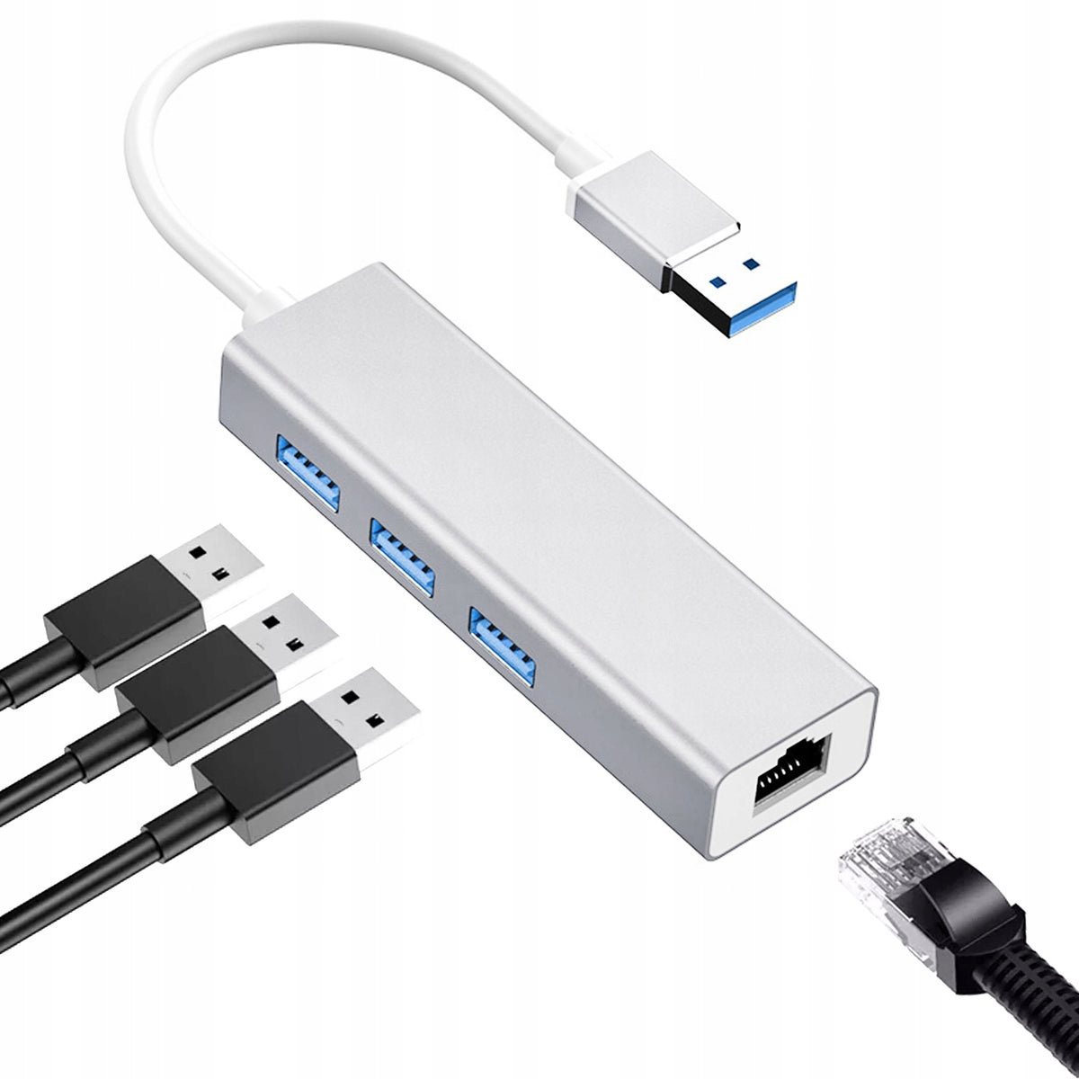 USB 3.0 LAN RJ45 + 3xUSB GIGABIT APPLE MAC LAN HUB ADAPTER FOR LAPTOP