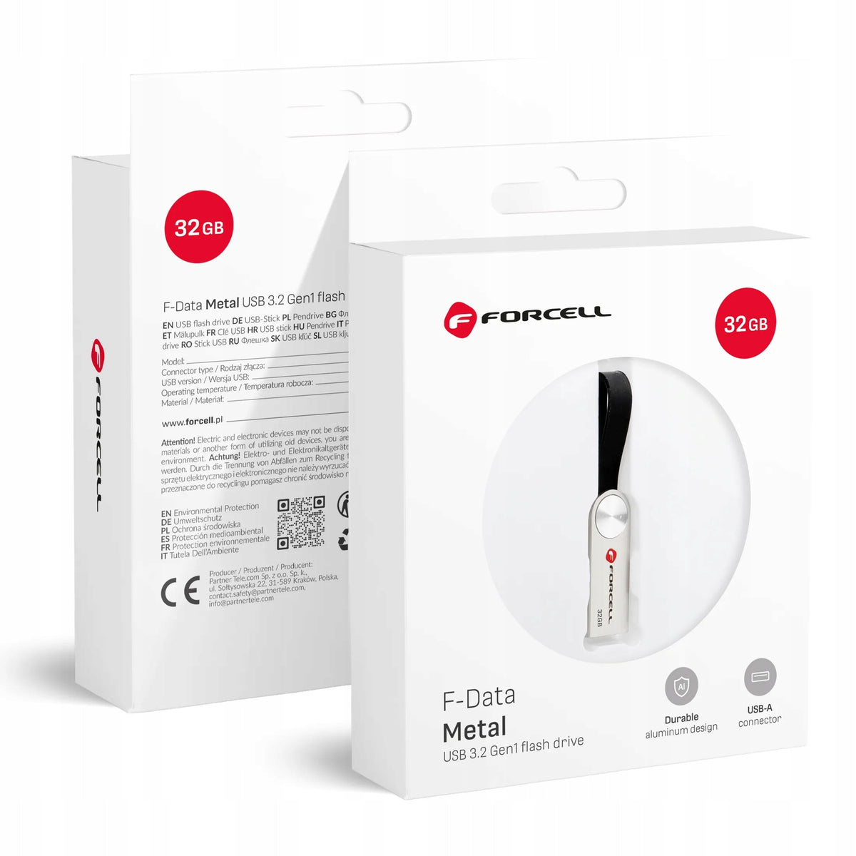 USB 3.2 Gen 1 (USB A) Forcell F-Data Metal silver