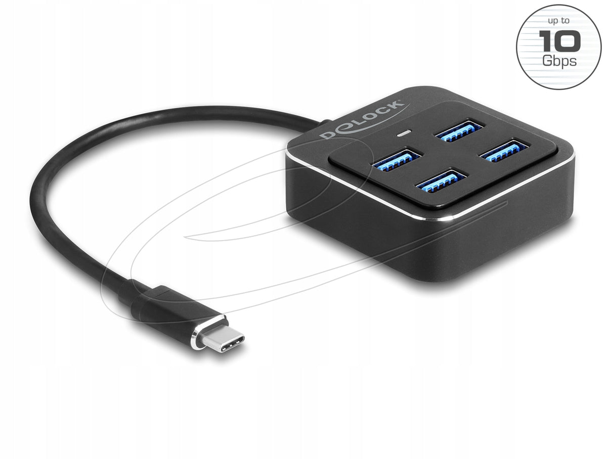 USB 3.2 Gen 2 USB Type-C Hub 4x USB Type-A 10 Gbps Delock 64191