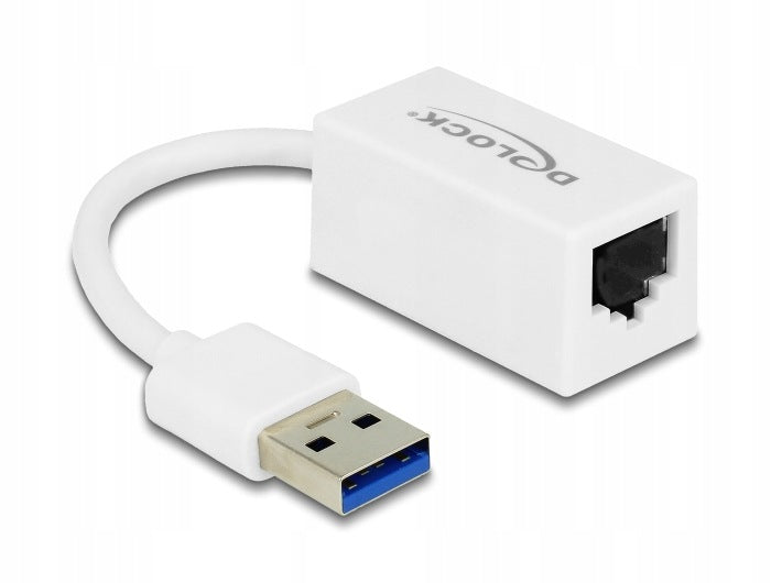 USB-A 5 Gb/s Gigabit LAN RJ45 network adapter white Delock 65905