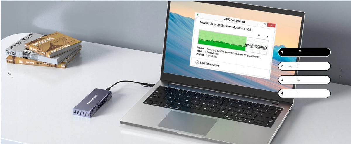 USB C 3.2 SSD Case for MAC SSD 12+16 PIN MacBook Pro Portable Enclosure Packaging status original