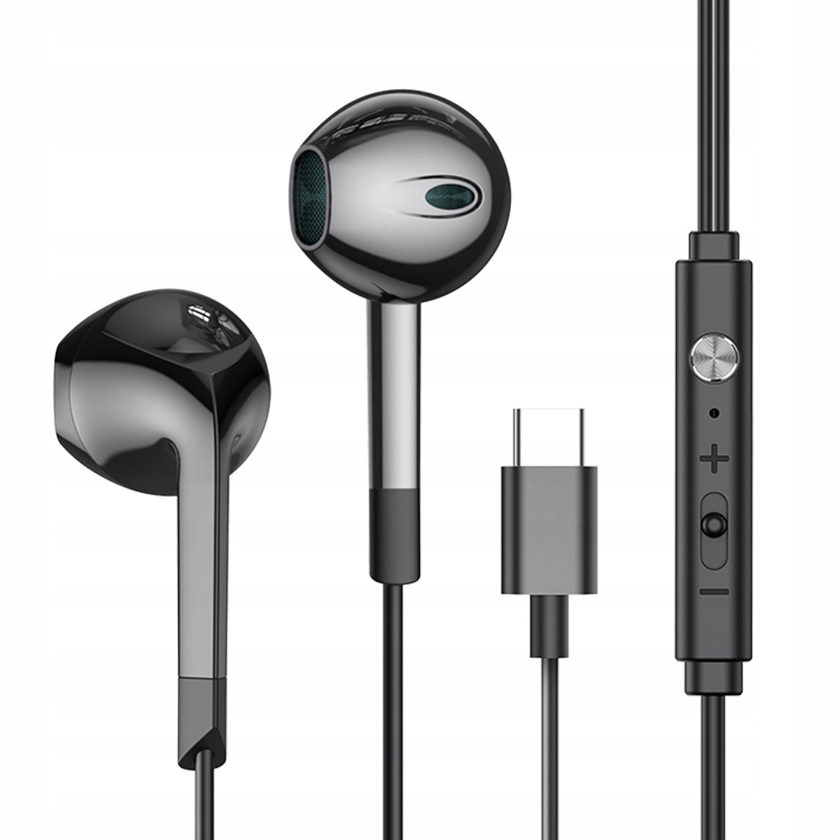 USB-C EARBUDS WIRED MICROPHONE VOLUME CONTROL X-BASS