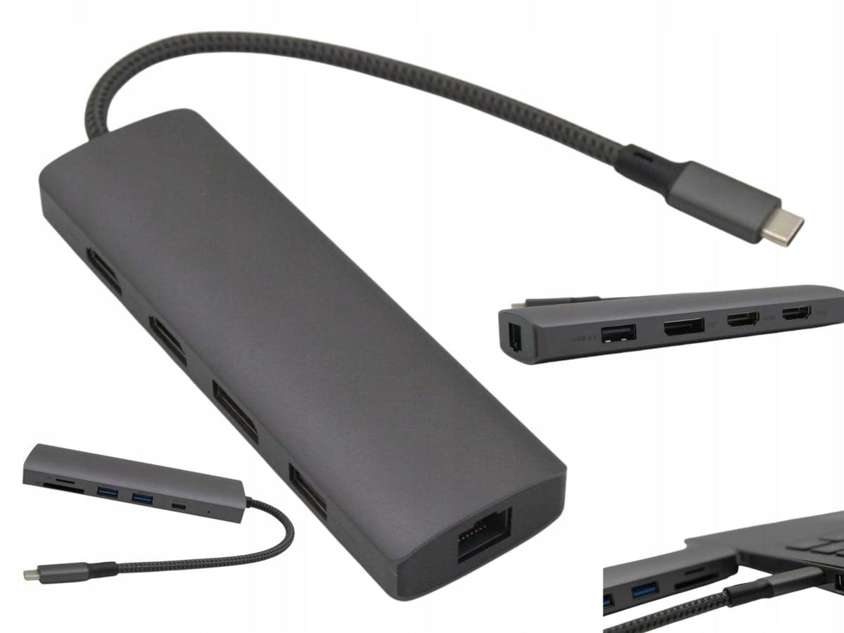USB-C Hub Docking Station for 2 Monitors for Apple Ultrabook Notebook