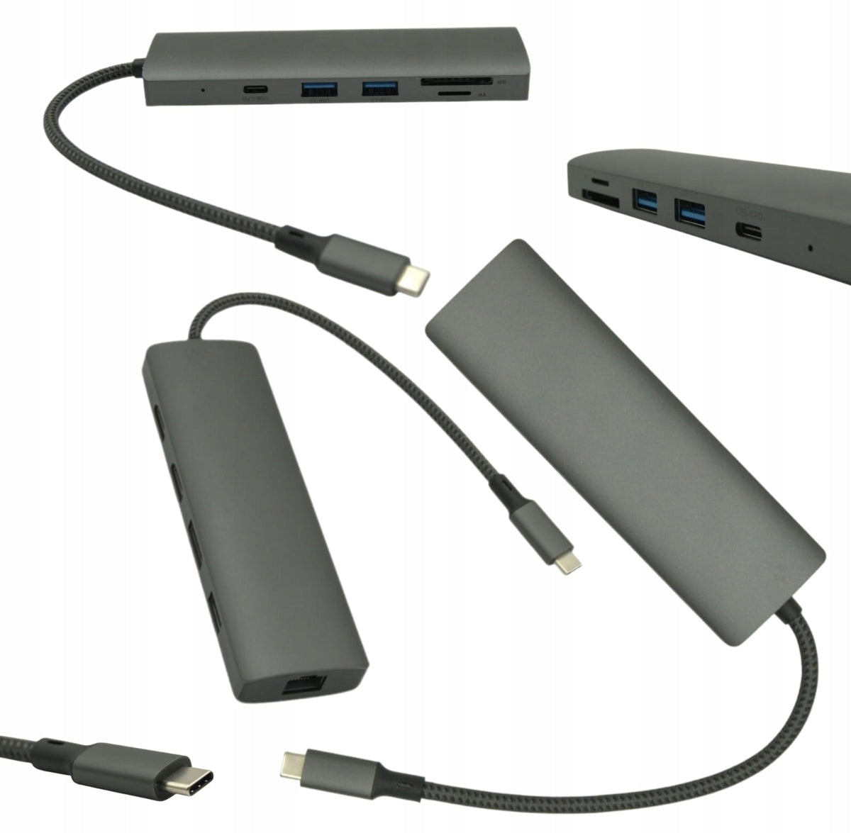 USB-C Hub SD MicroSD Reader for Acer Multiport Laptops with PD Charging