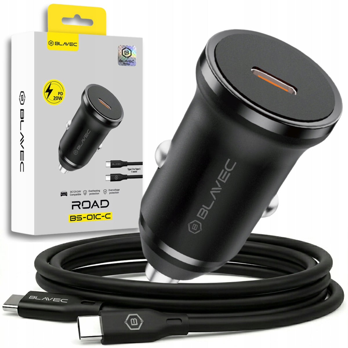 USB-C PD 20W Fast Car Charger for Car Cigarette Lighter Phone