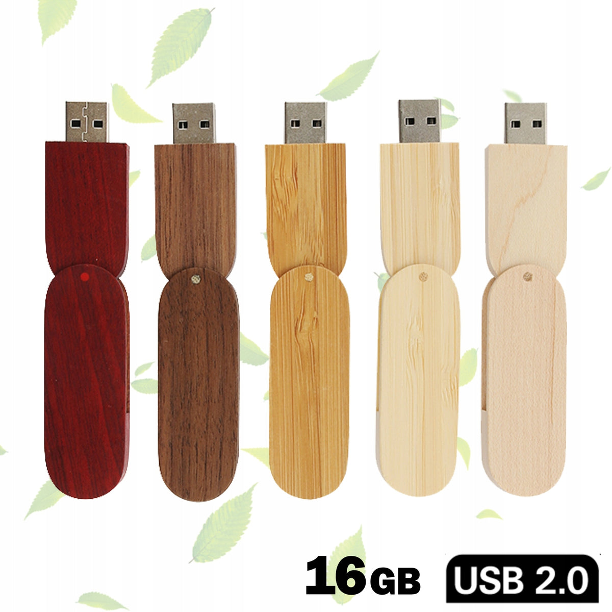 USB FLASH DRIVE 16GB ECO WOODEN WITH CLOSURE - 5 DESIGNS