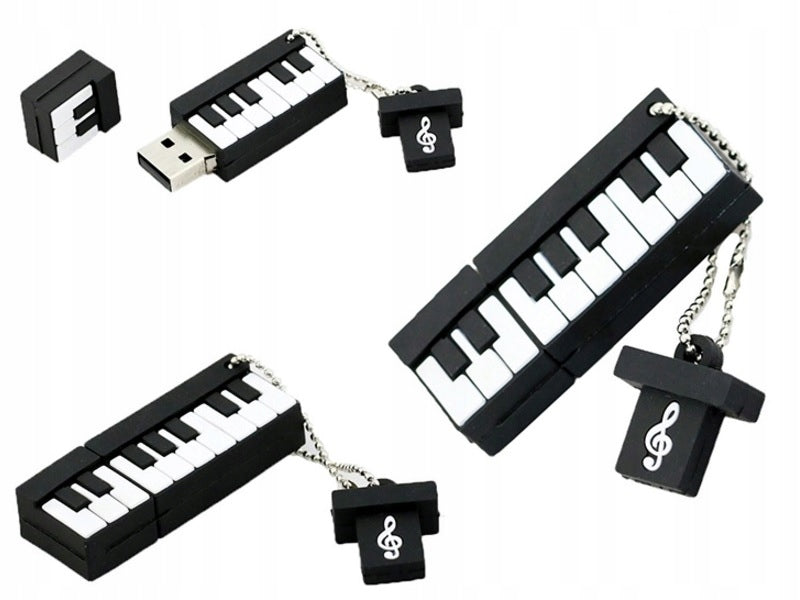 USB FLASH DRIVE 32 GB ORGAN KEYBOARD MUSIC + KEYCHAIN