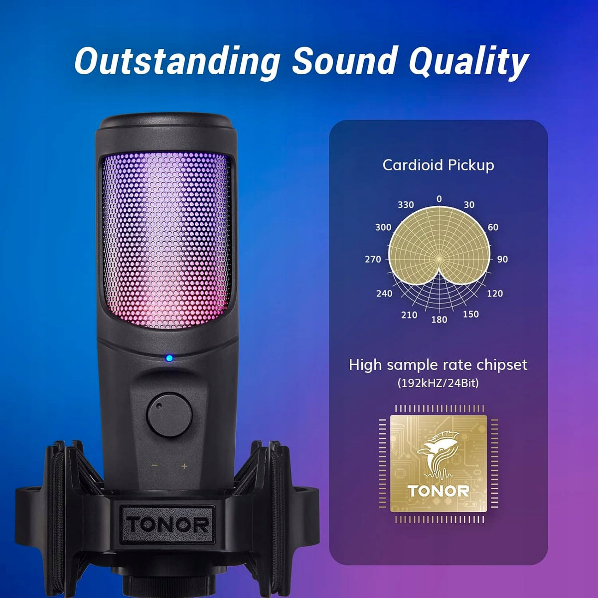 USB GAMING MICROPHONE CARDIOID CAPACITOR FOR STREAMING PODCAST Manufacturer code 0063753026741