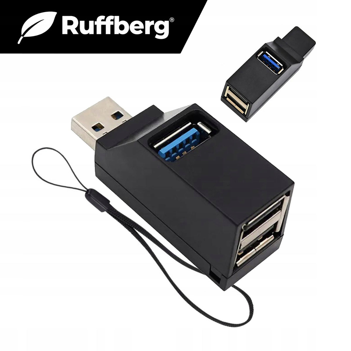 USB Hub Ruffberg USB HUB 3.0 3 Portable Ports 3 Ports Packaging status original