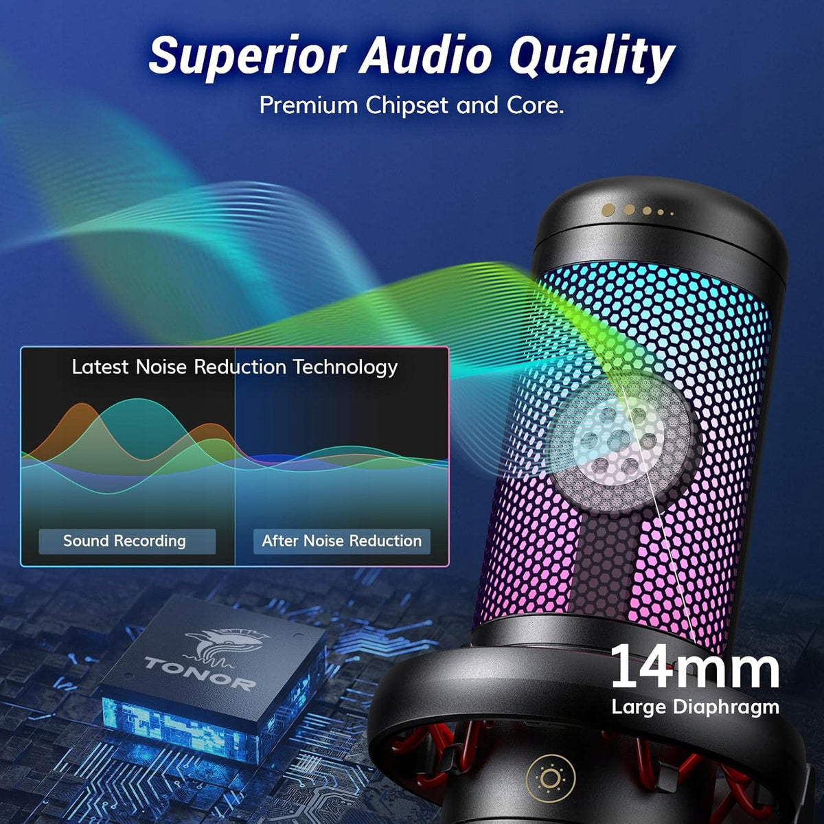 USB MICROPHONE FOR RGB GAMES ADJUSTABLE BRIGHTNESS PODCAST YOUTUBE Manufacturer code MIKROFON USB GAMINGOWY RGB PODCAST YOUTU