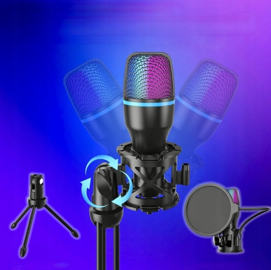 USB Microphone for Computer Condenser Black Packaging status original