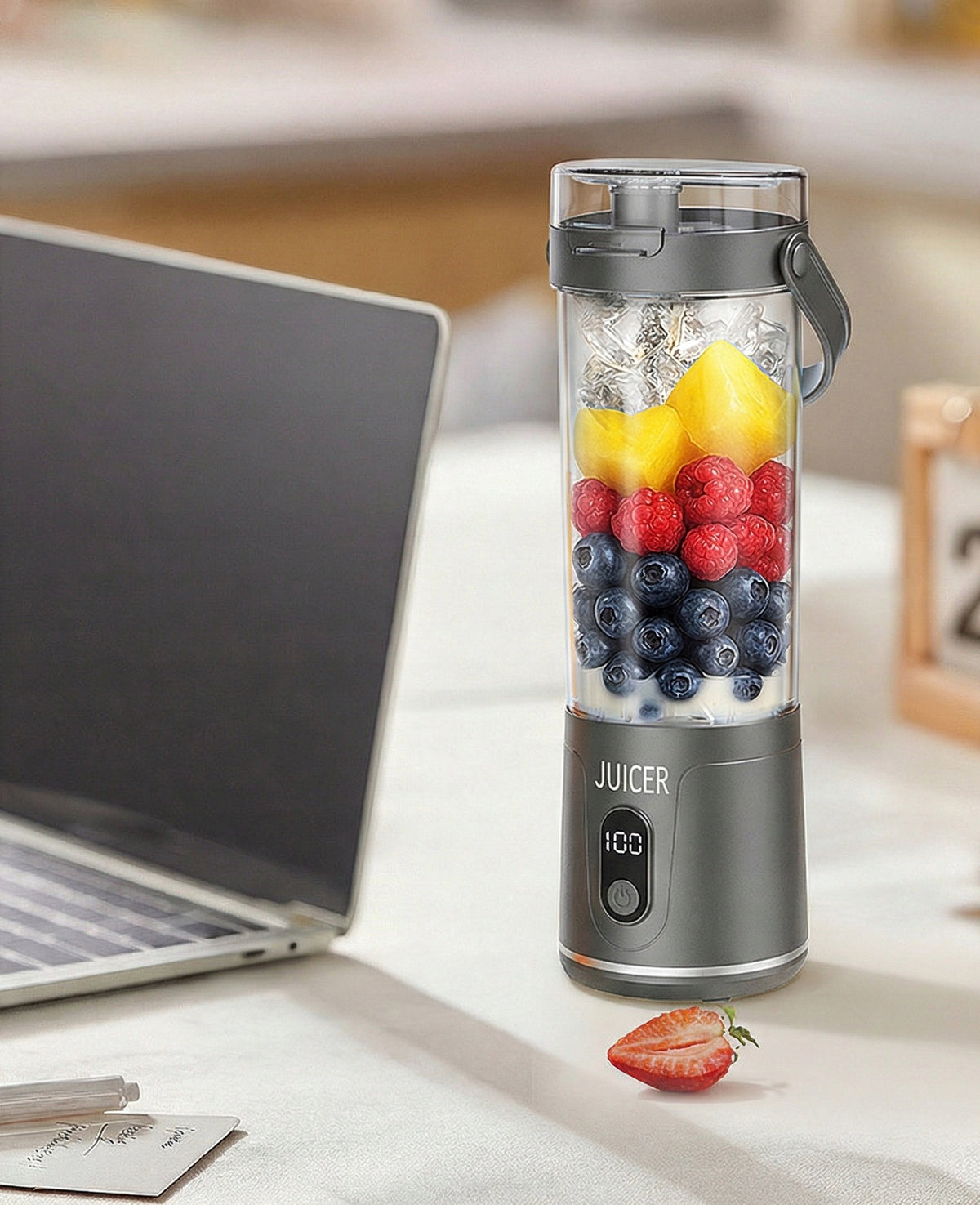 USB Portable Wireless Blender | Next Generation Premium Blender Grey Packaging status original