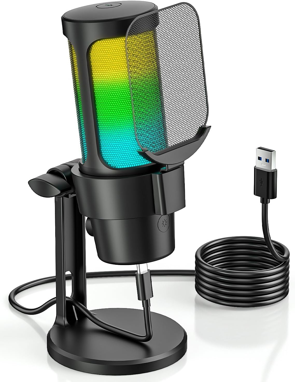 USB RGB KARAOKE MICROPHONE FOR STREAMING AND GAMING