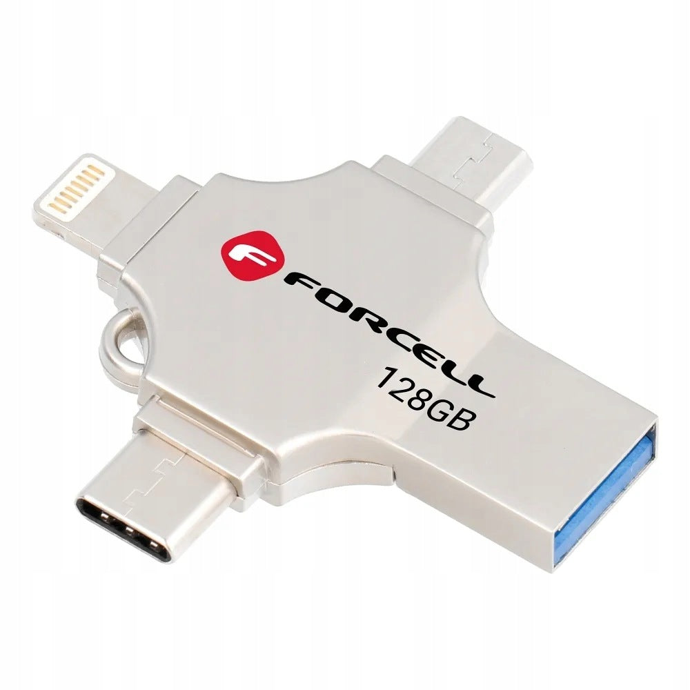 USB STICK 128GB USB 3.2 GEN 1 USB A USB C LIGHTNING MICRO USB FORCELL F-DATA