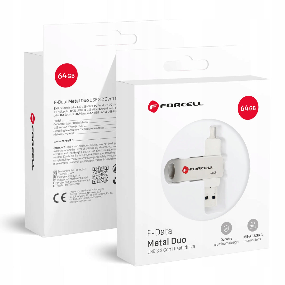 USB flash drive Forcell 3,2 64 GB USB 3.2 silver