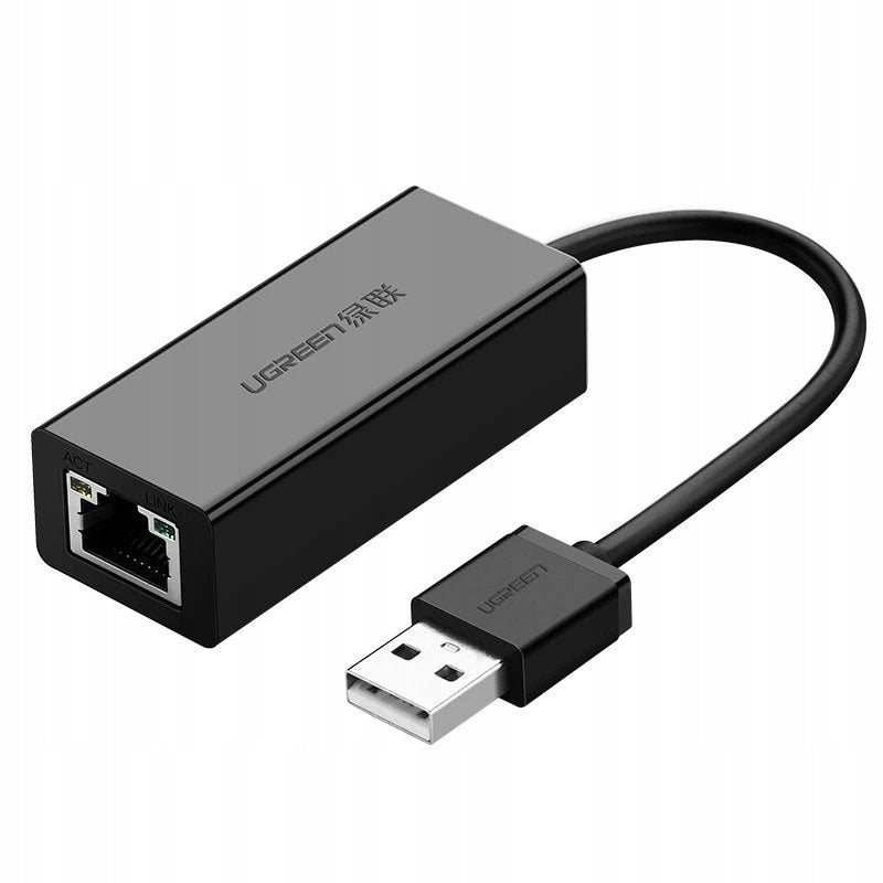 Ugreen external RJ45 network card - USB 2.0 100 Mbps Ethernet black (C