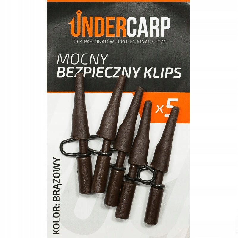 UnderCarp Strong Secure Clip Brown 5pcs.