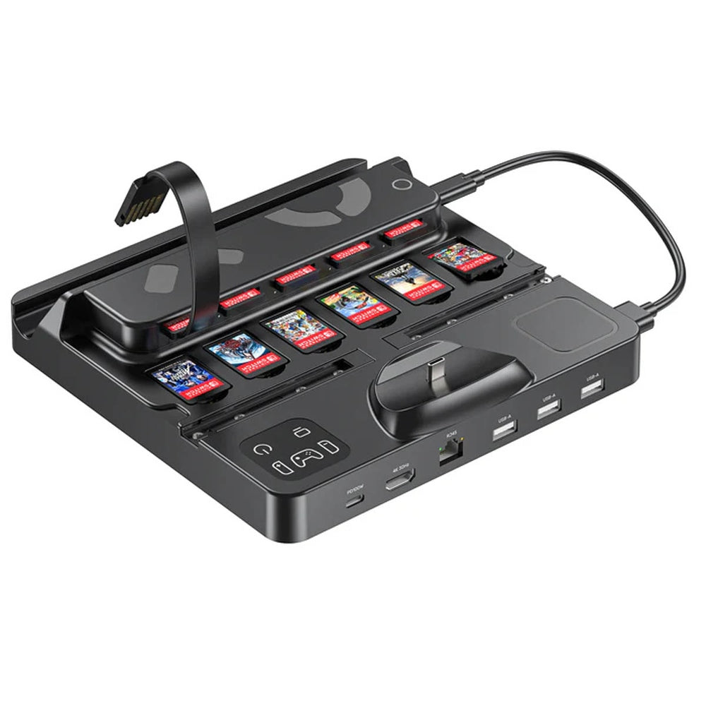 Unitek Charging Station Switch Gaming Dock 4K HDMI USB-C Card Reader