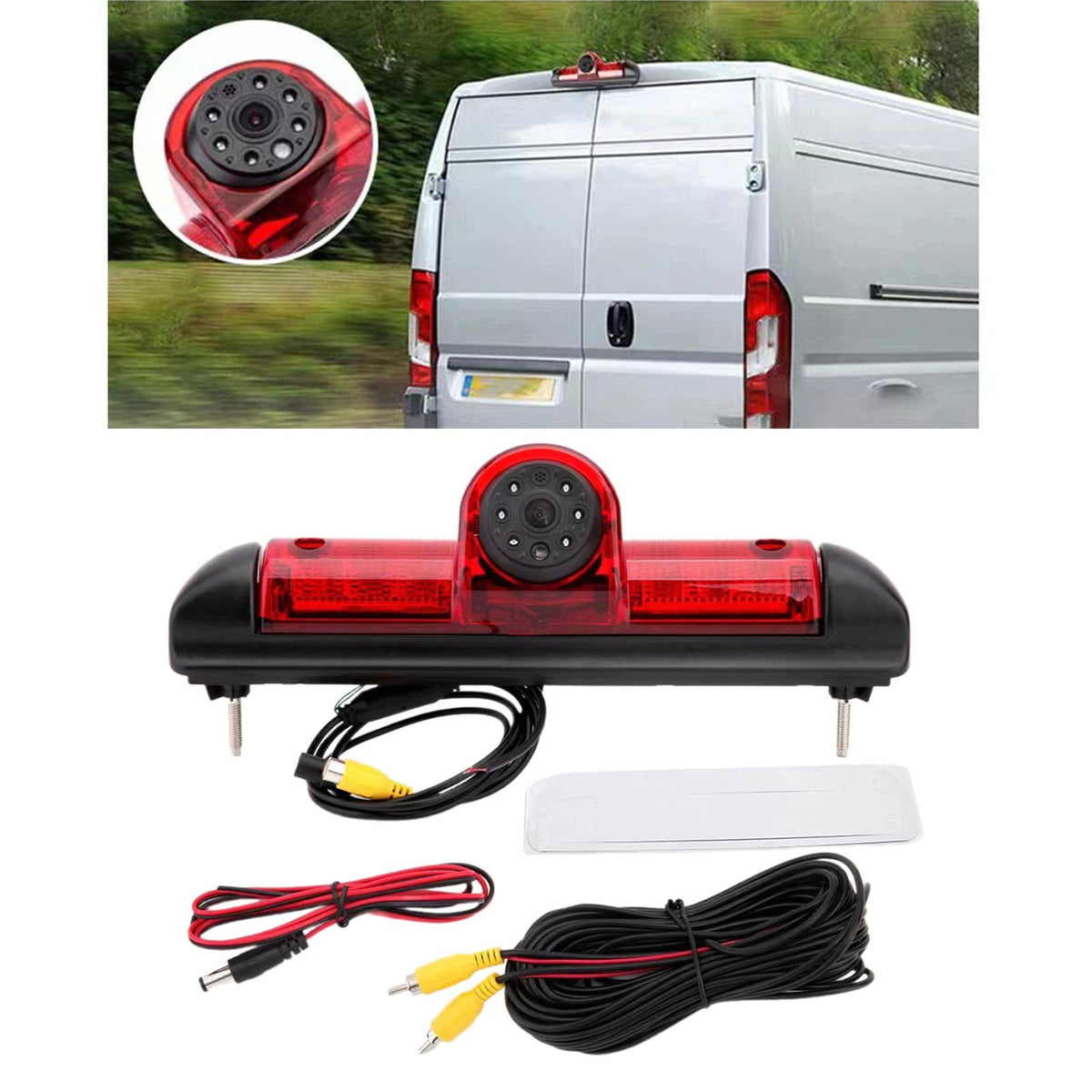 Universal RV 3rd Brake Light Reverse Camera Easily Install Waterproof