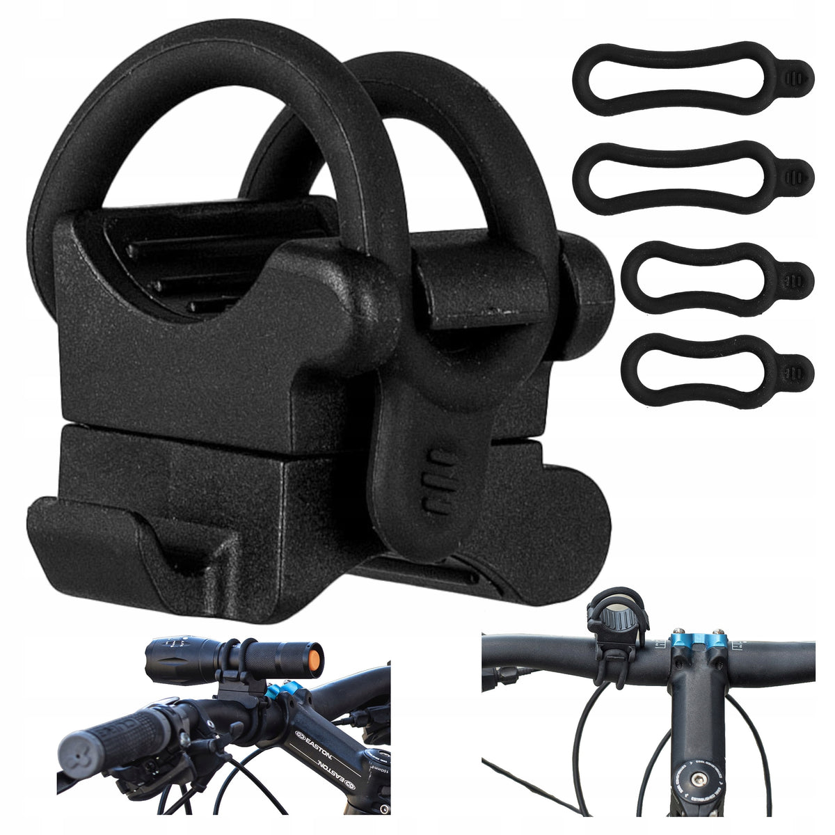 Universal bicycle holder for handlebar VAYOX for flashlight light