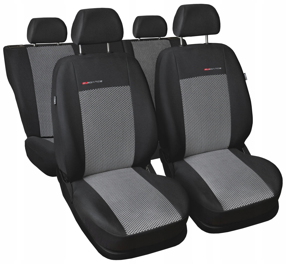 Universal material covers for car seats graphite